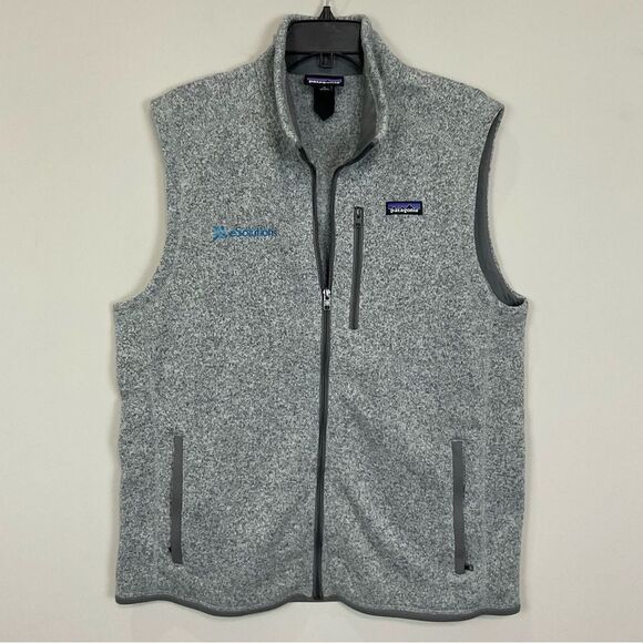 Patagonia Better Sweater Vest Mens Sz XL Front Zip Logo Fleece Gray New - Picture 1 of 9